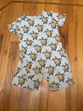 Posh Peanut Sea Turtle Pajama Set size 7